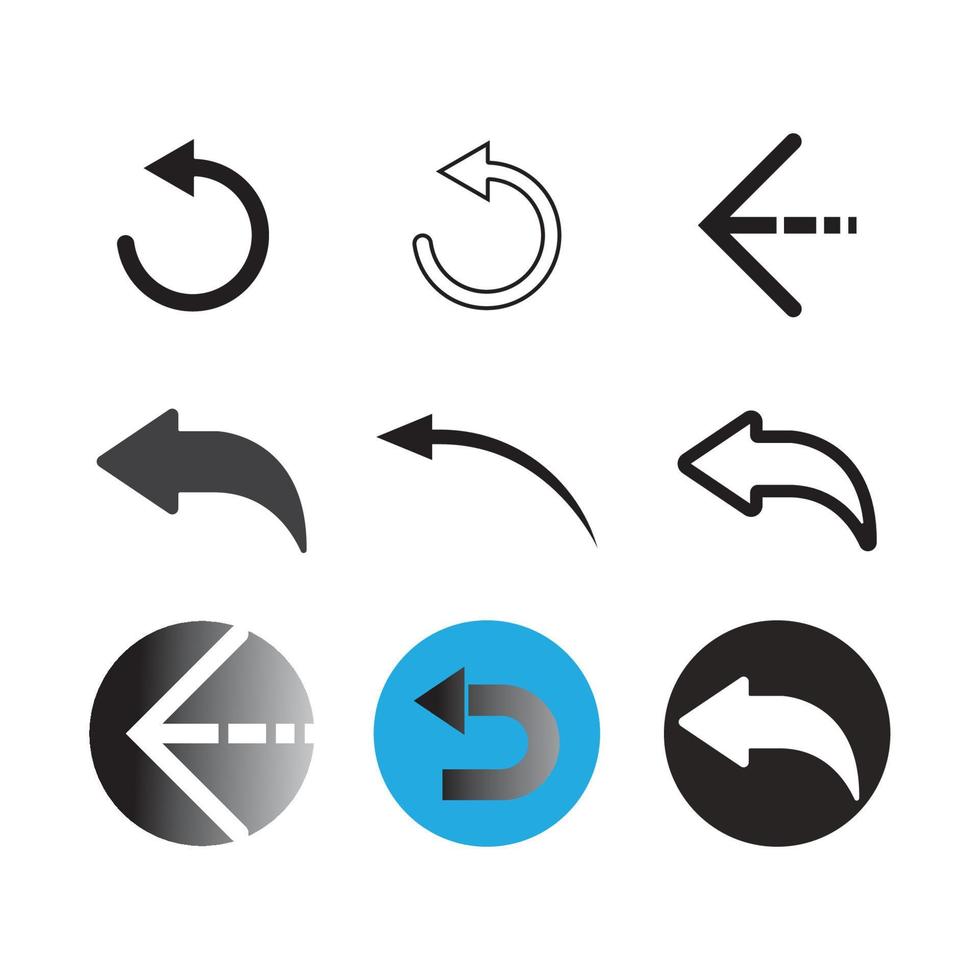 undo icon vector