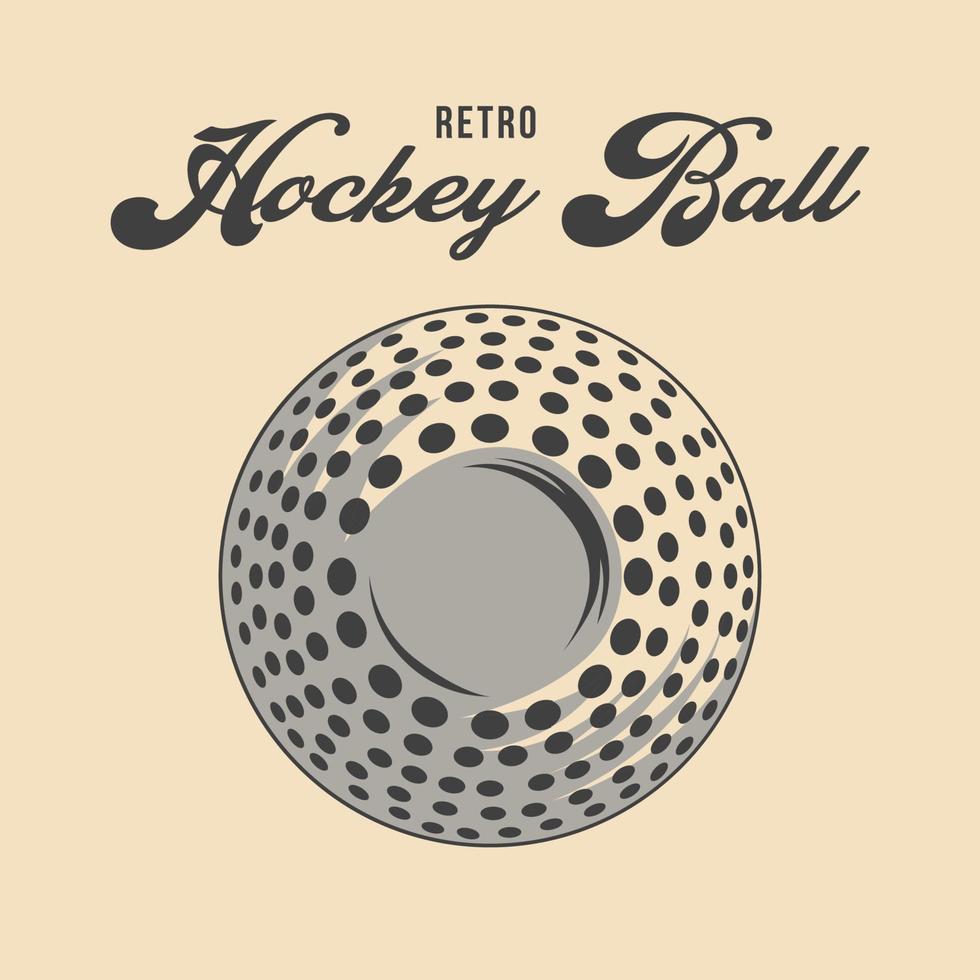 Retro Field Hockey Ball vector Stock Illustration