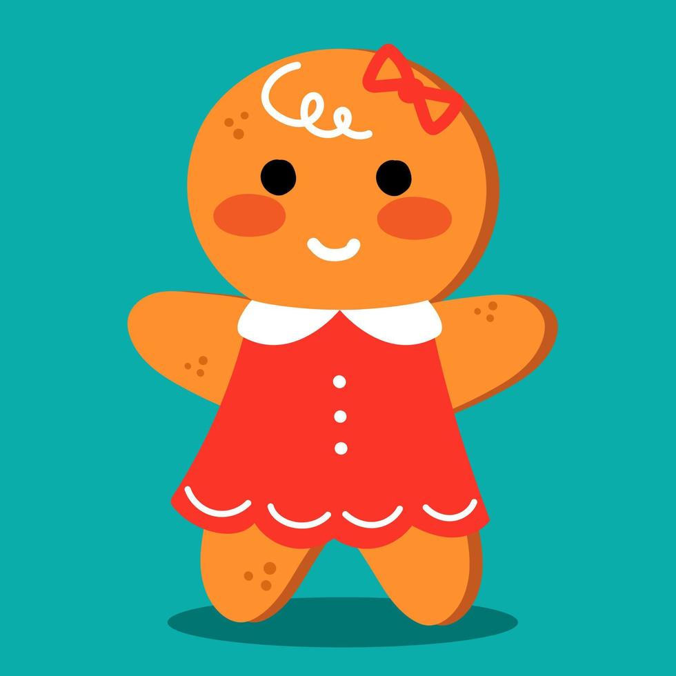 gingerbread man with icing vector
