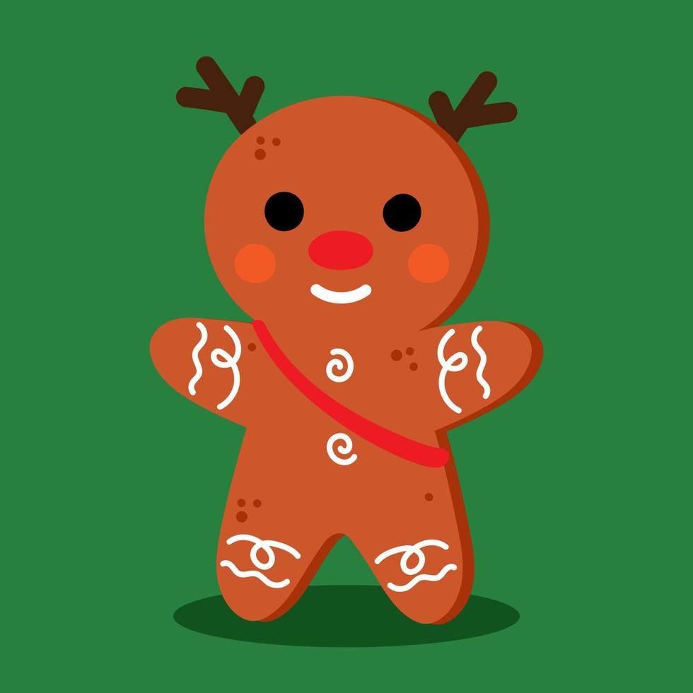 gingerbread in the form of a deer vector