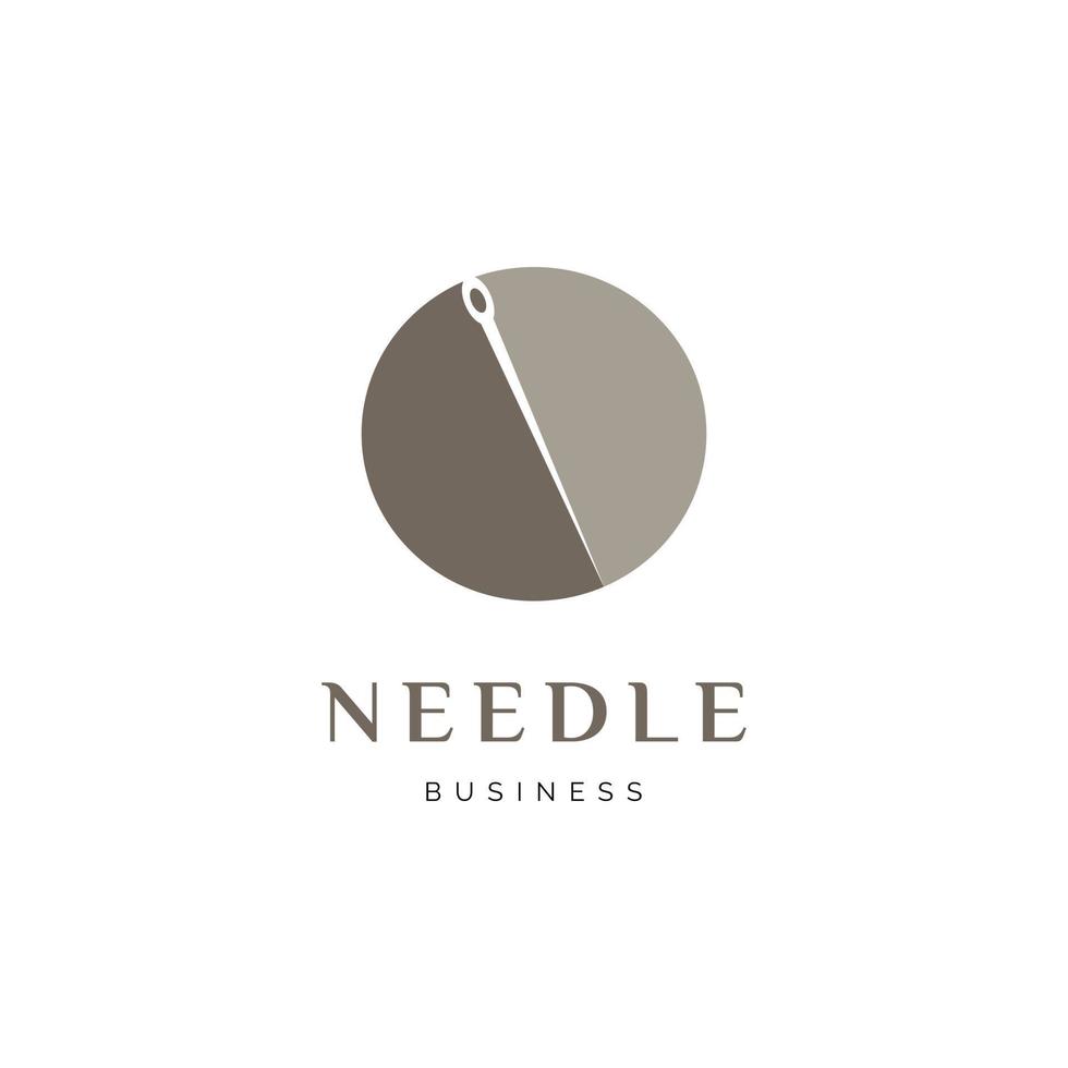 Needle Icon Logo Design Template vector