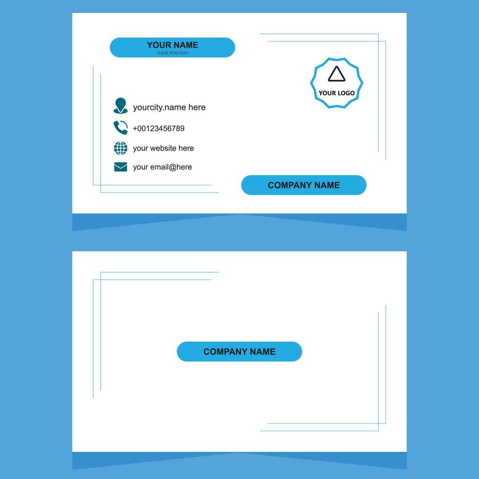 Corporate business card template vector