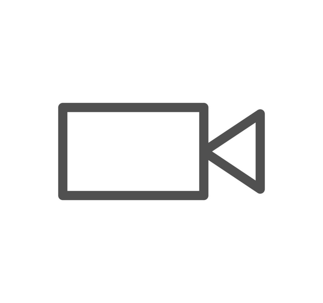 Video conference and online meeting icon outline and linear vector. vector