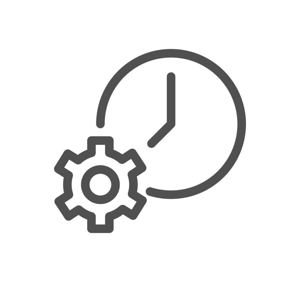 Engineering and gear icon outline and linear vector. vector