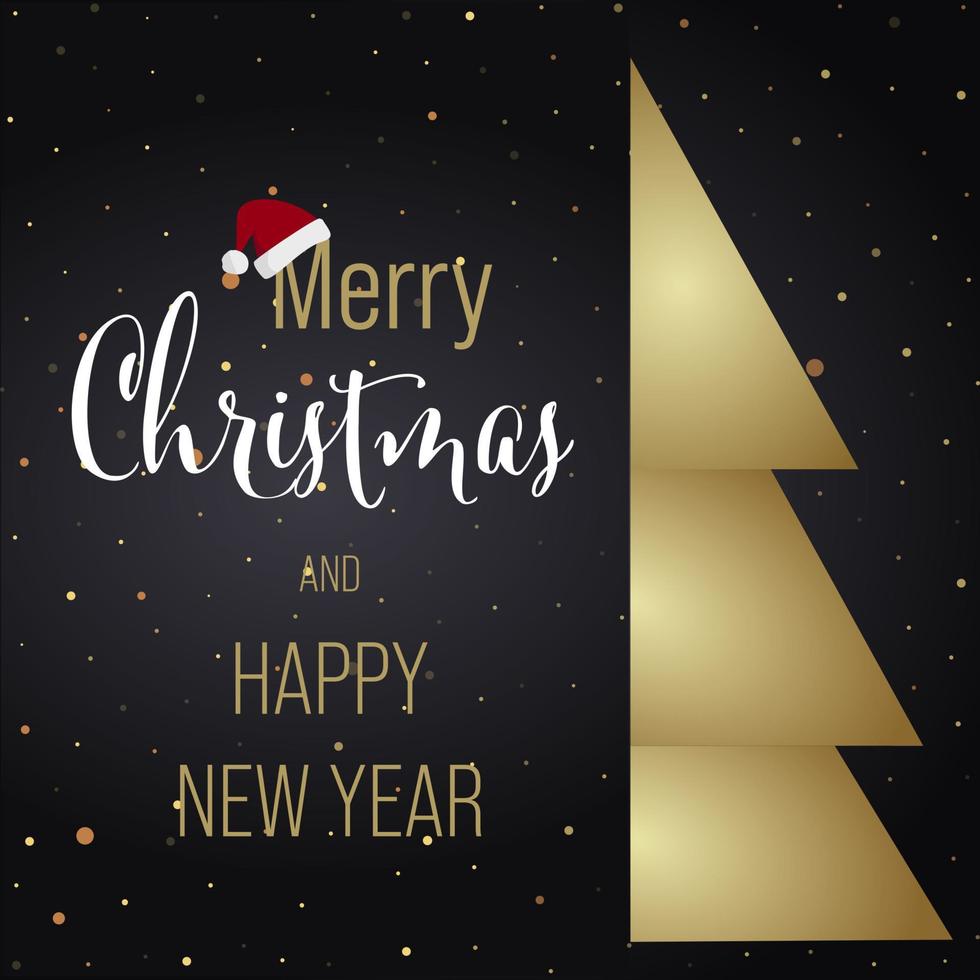 Christmas and New Year background greeting card. Vector illustration