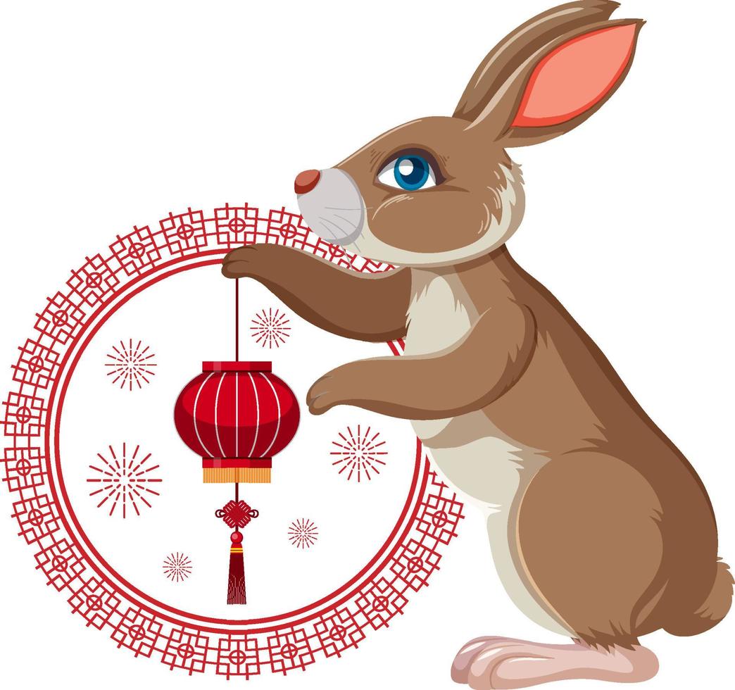 Chinese Lunar New Year Rabbit symbol 2023 vector