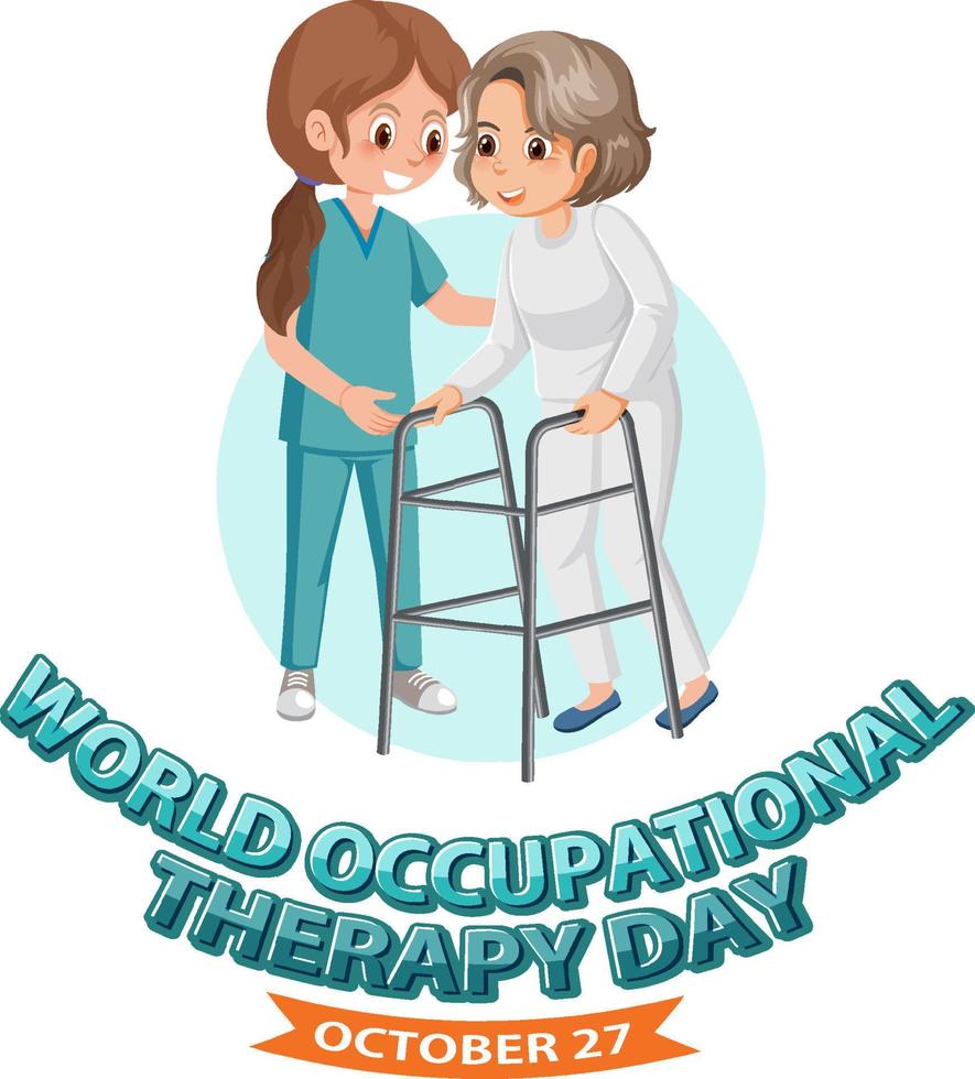 World Occupational Therapy Day Banner Design vector