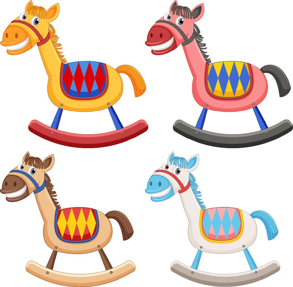 Different rocking horse for kids vector