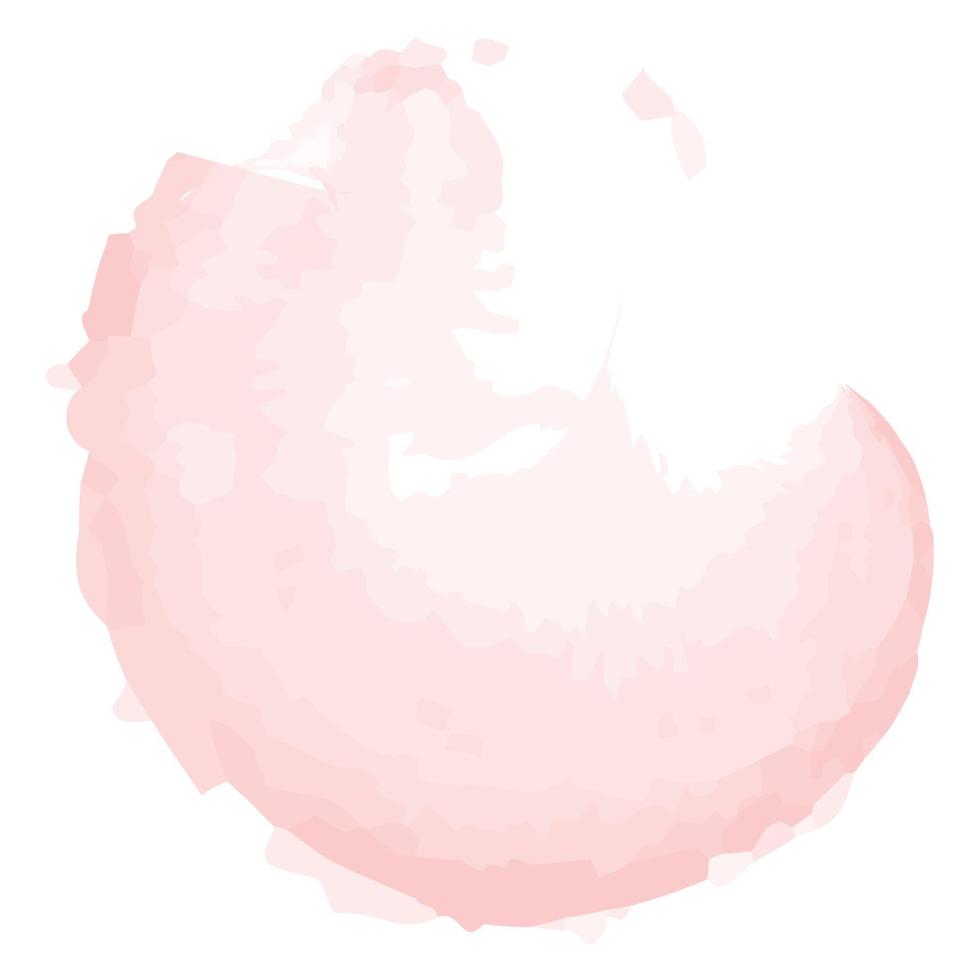 Abstract frame stain from a brush stroke in a watercolor manner in trendy pink shades. Isolate. EPS vector