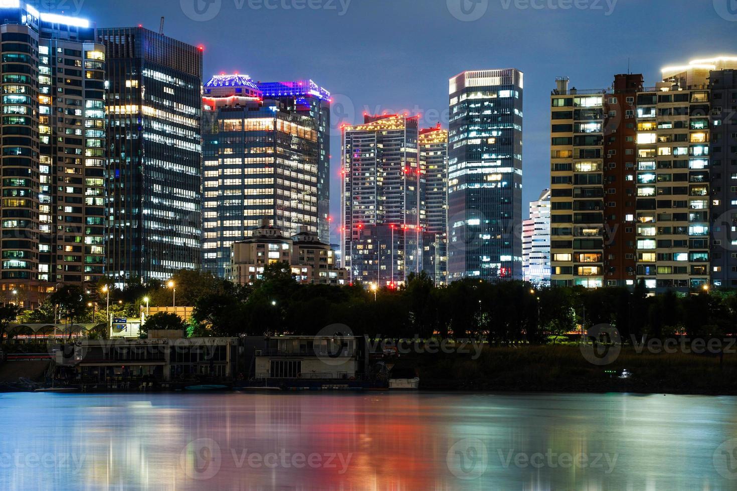 Night view around Nodeul Island in Seoul, Korea photo