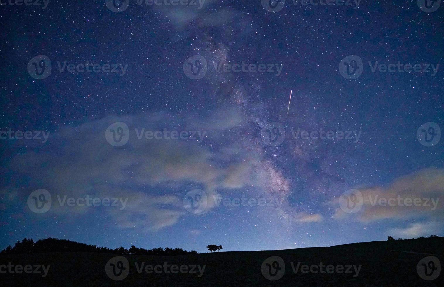 Milky Way Landscape in Jeongseon Time Capsule Park, Korea photo