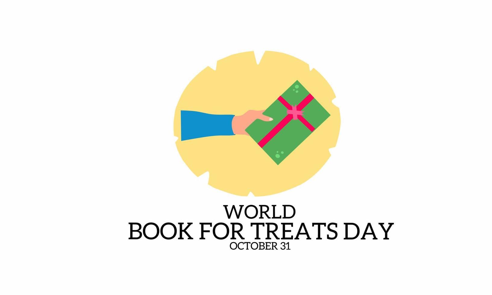 Vector graphic of world books for treats day for world  books for treats day celebration. flat design. Line art design. flyer design. flat illustration. Banner design. October 31