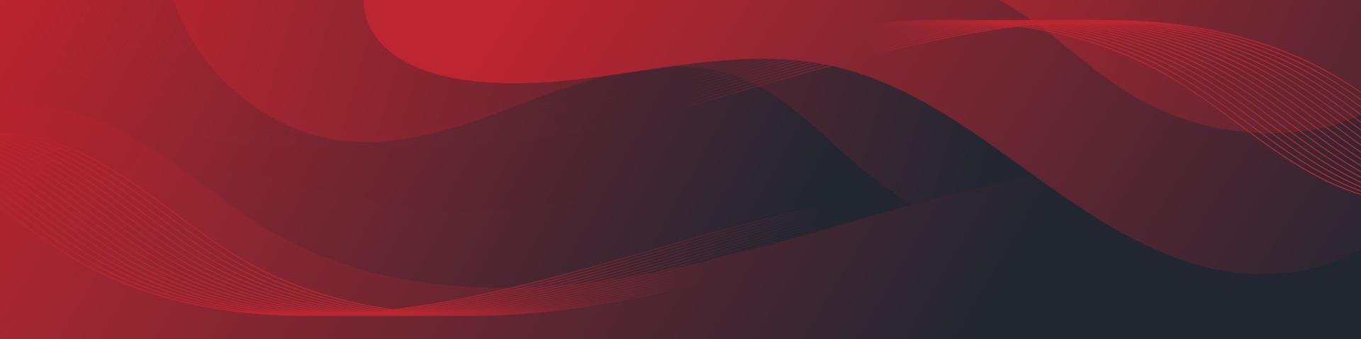 plantilla de banner de onda de fluido rojo abstracto vector