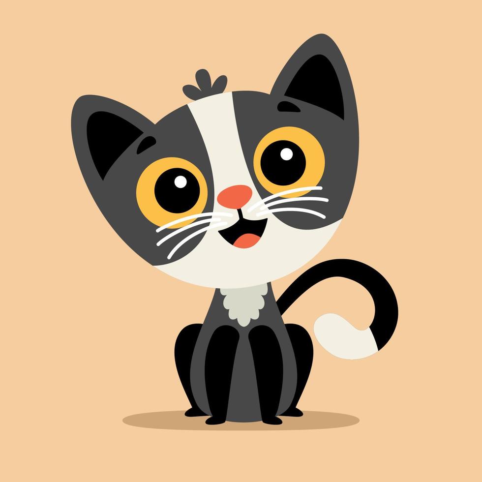 Cartoon Drawing Of A Cat vector