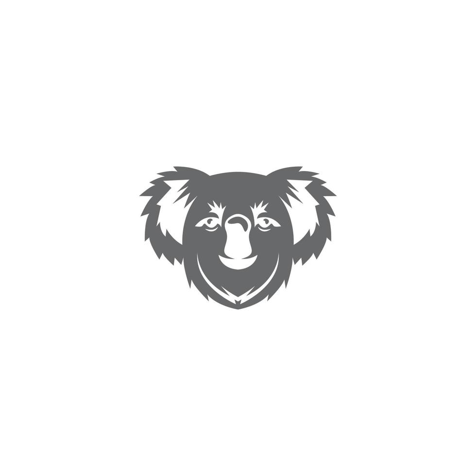 ilustración de diseño de icono de logotipo de koala vector