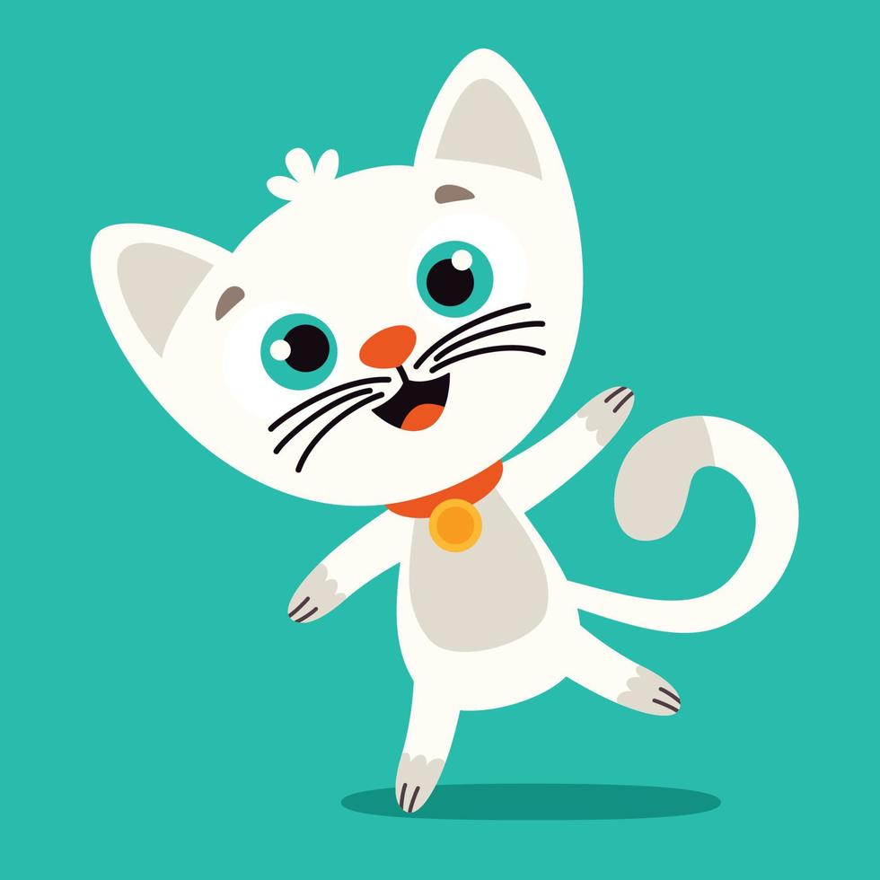 dibujo de dibujos animados de un gato vector