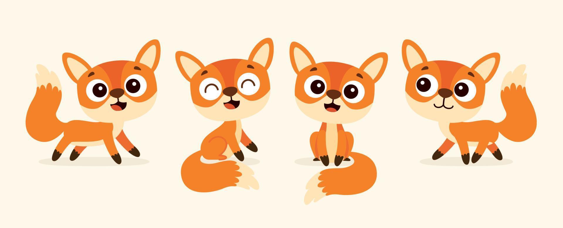 Cartoon Drawing Of A Fox vector