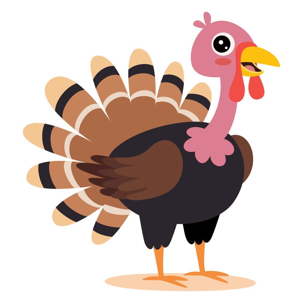 Cartoon Illustration Of A Turkey vector