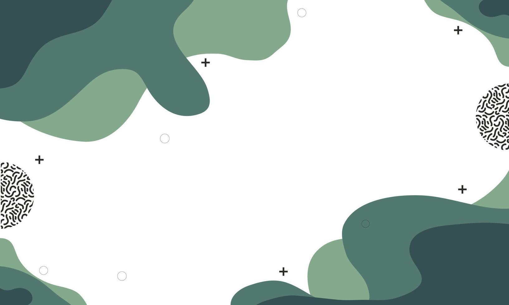 Green Memphis Style Bakground Vector