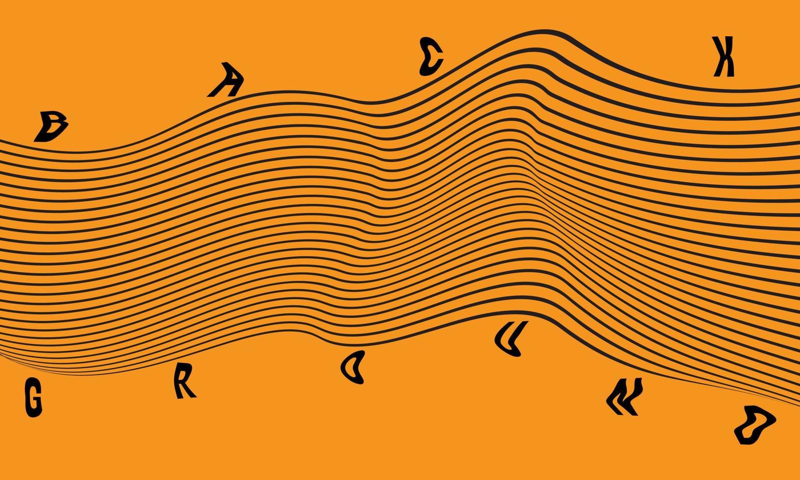 Vector Illustration of Black Pattern Curved Lines on Abstract Background. Eps10 Vector