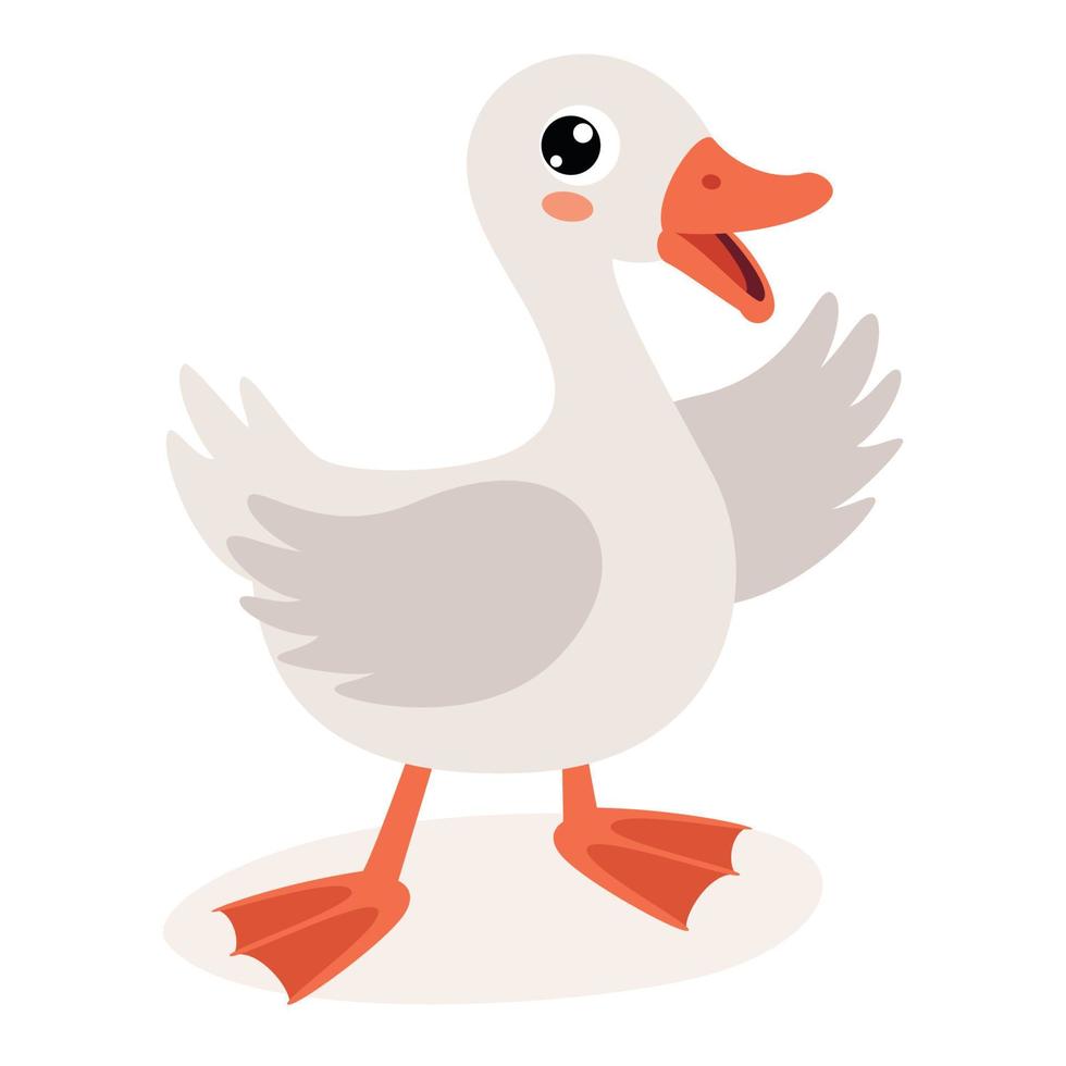 Cartoon Illustration Of A Goose vector