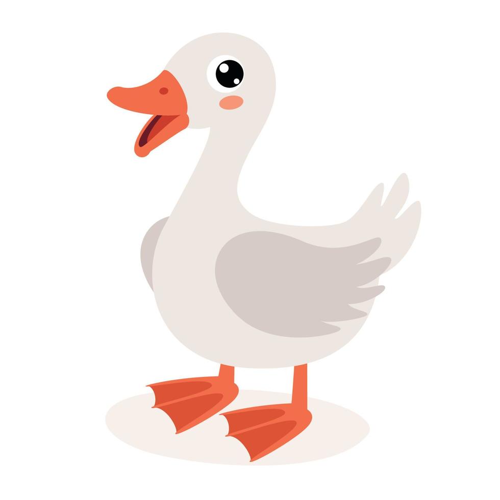 Cartoon Illustration Of A Goose vector