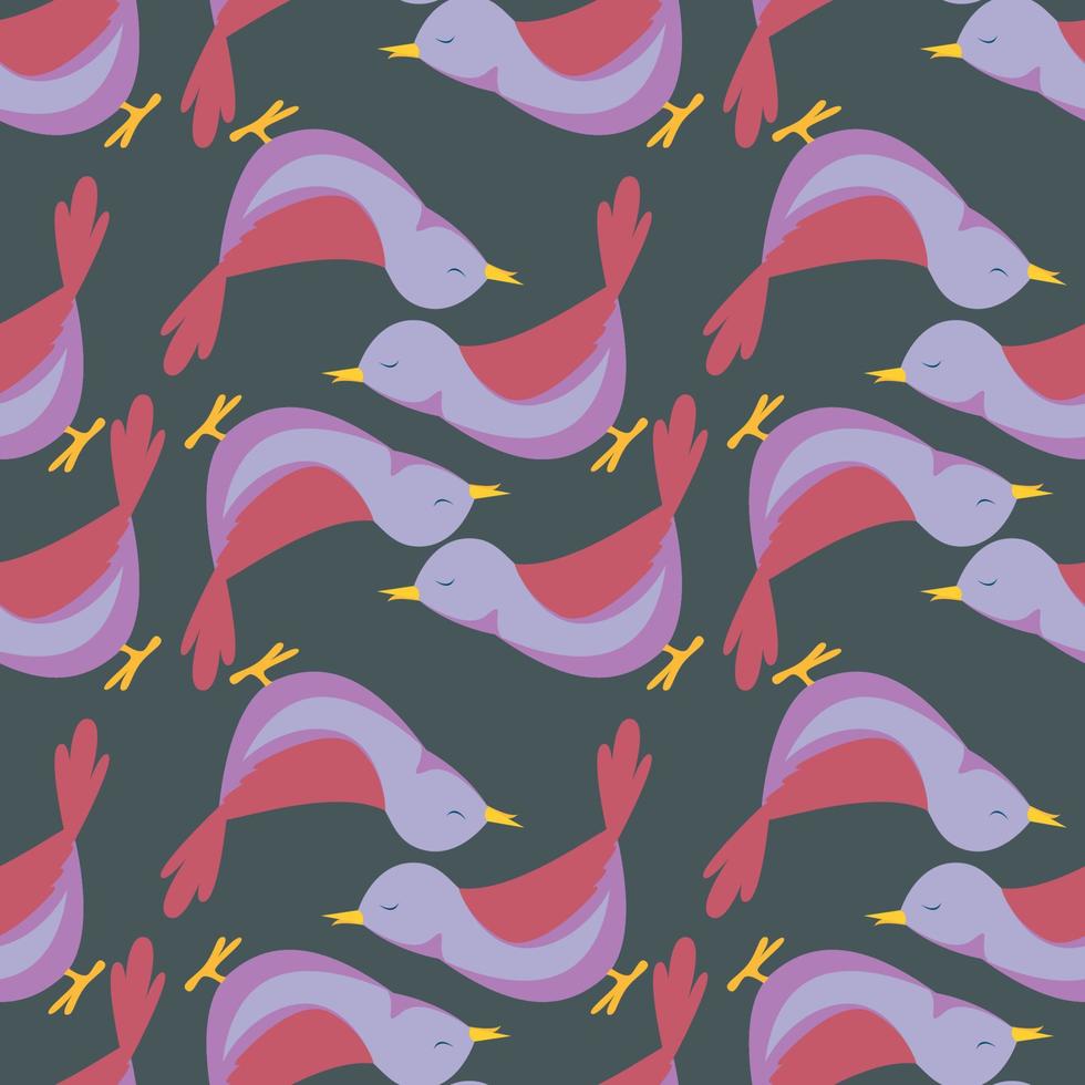 patrón de aves, ilustración, vector sobre fondo blanco
