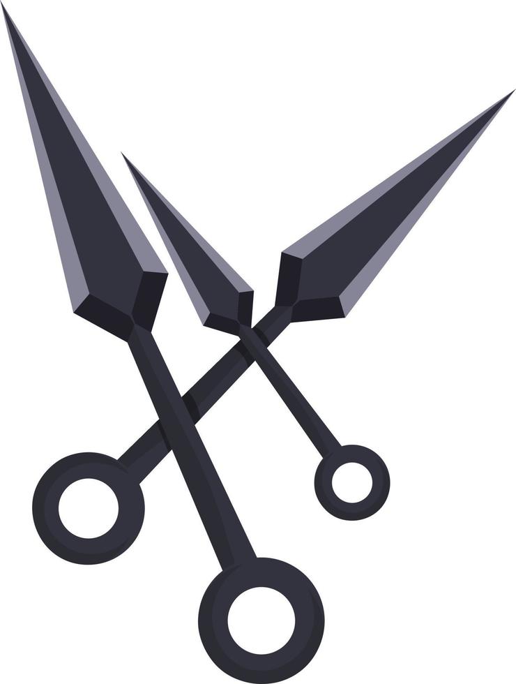 cuchillo kunai, ilustración, vector sobre fondo blanco