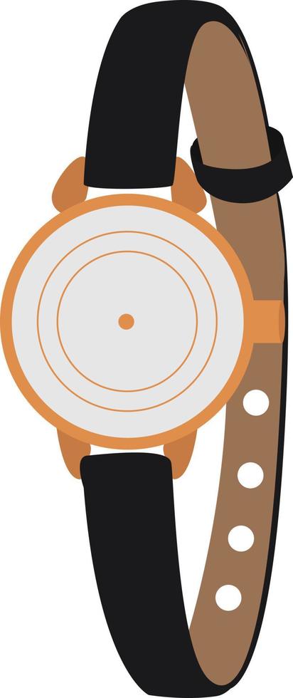 reloj de señora, ilustración, vector sobre fondo blanco.