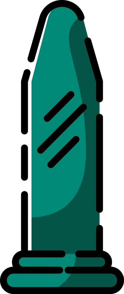 Police bullet, illustration, vector on a white background.