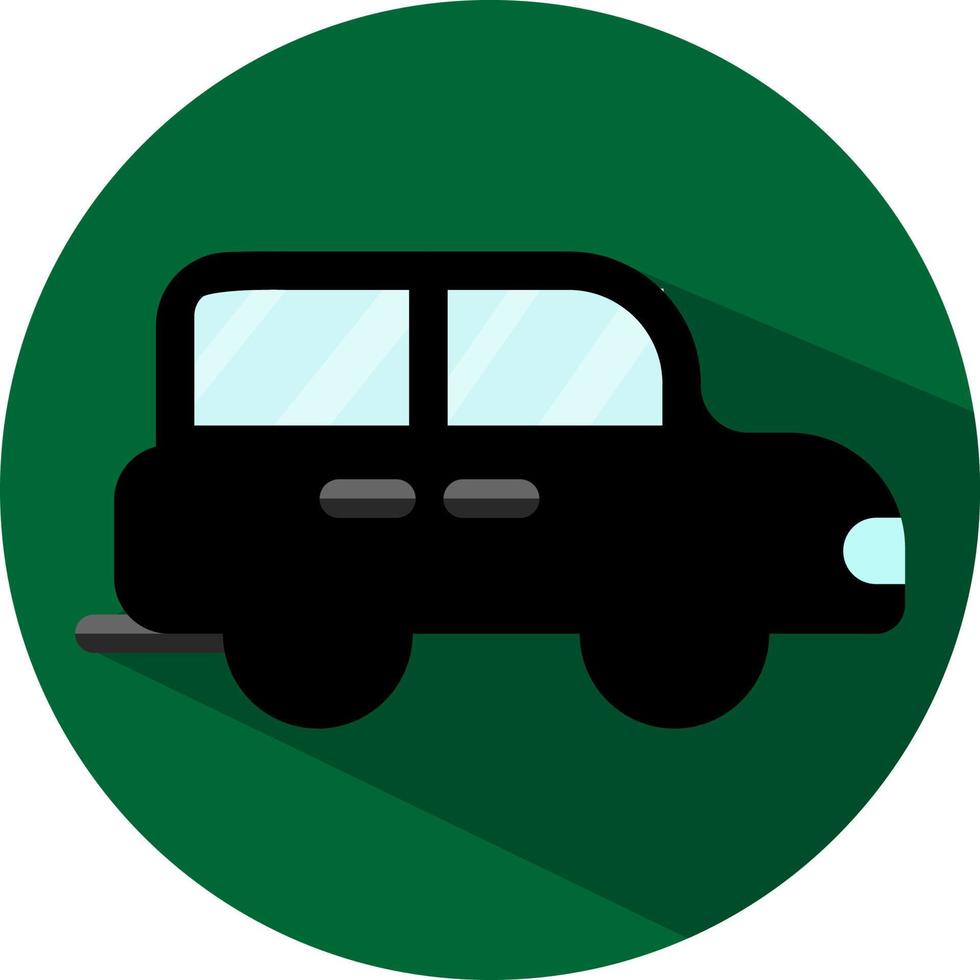 coche negro, ilustración, vector, sobre un fondo blanco. vector