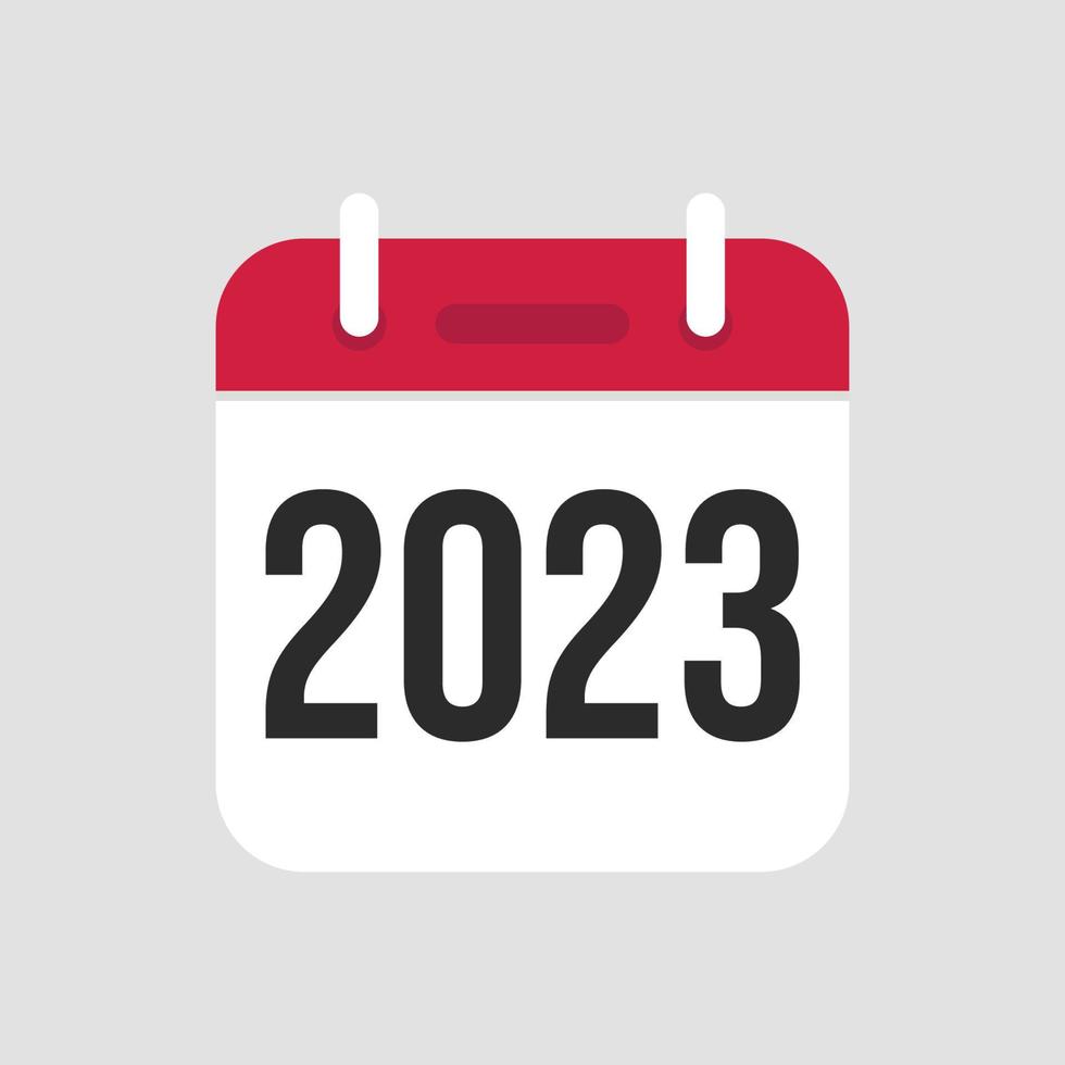 Vector de símbolo de icono de calendario 2023.