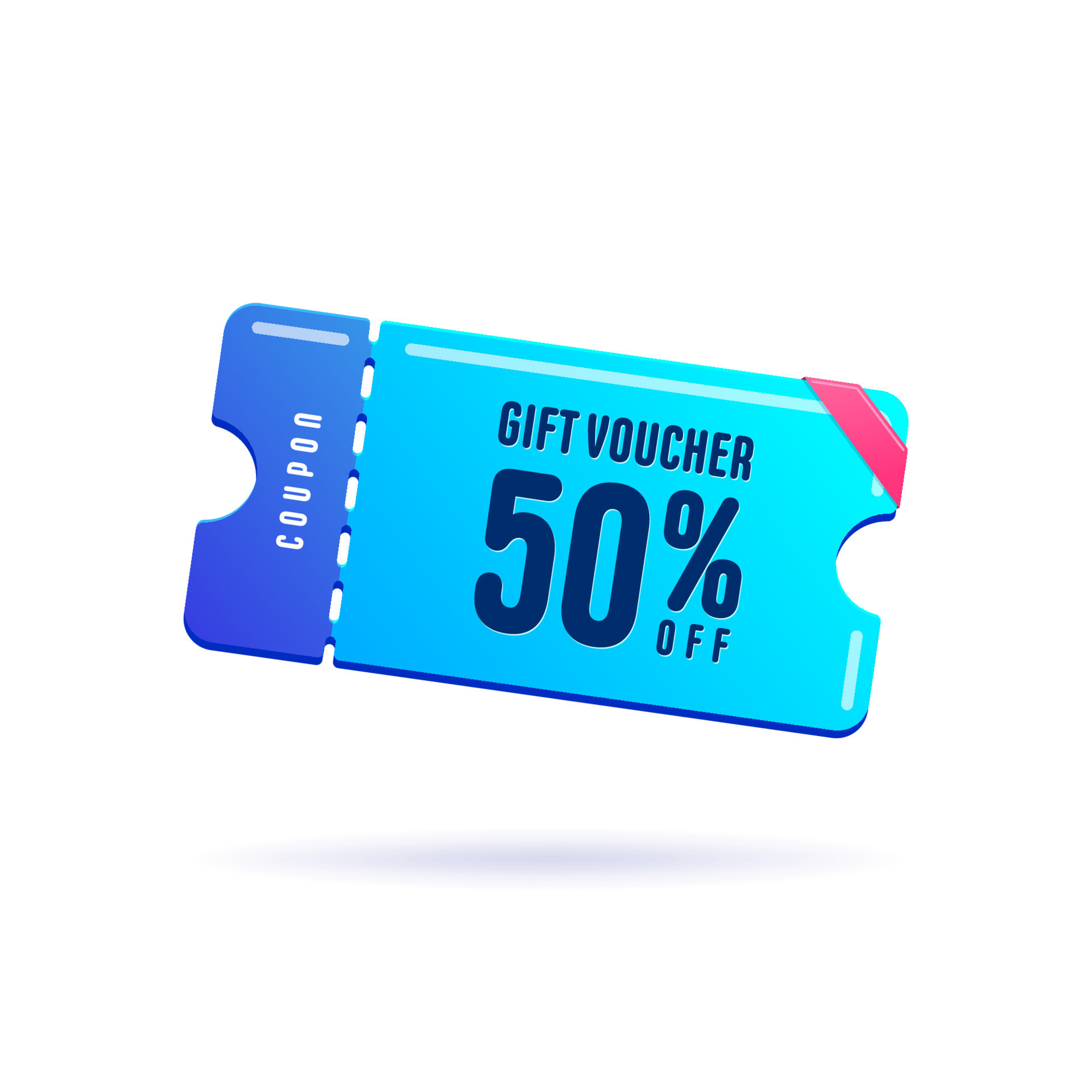 50 percent coupon promotion sale for website, ads, social
