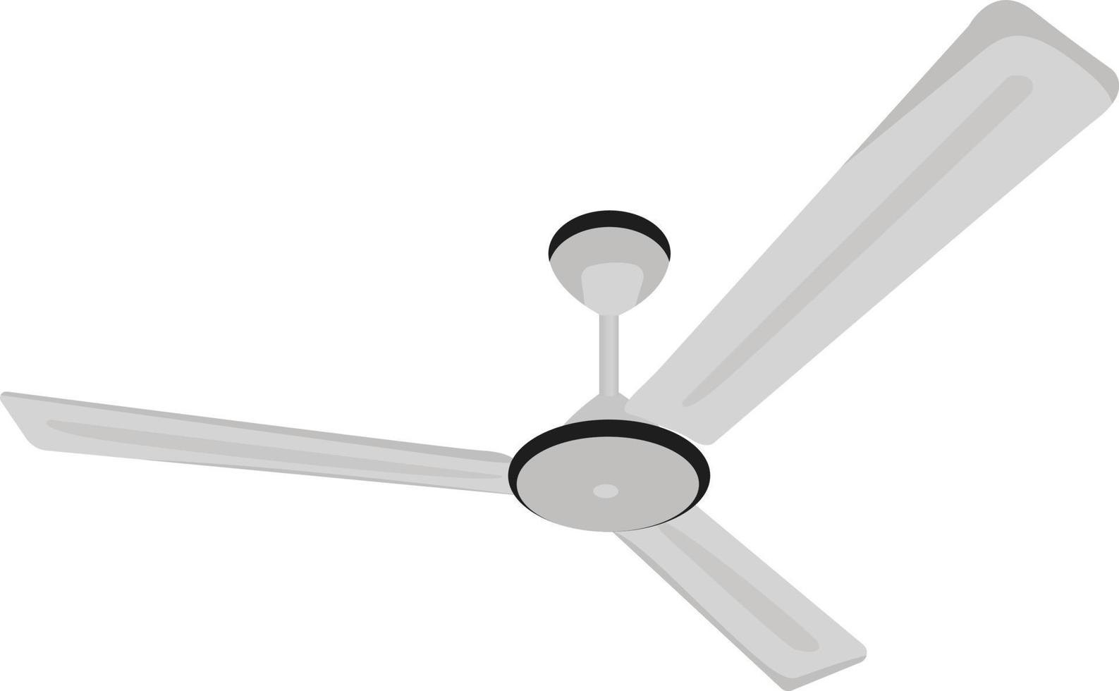 White ceilling fan, illustration, vector on white background