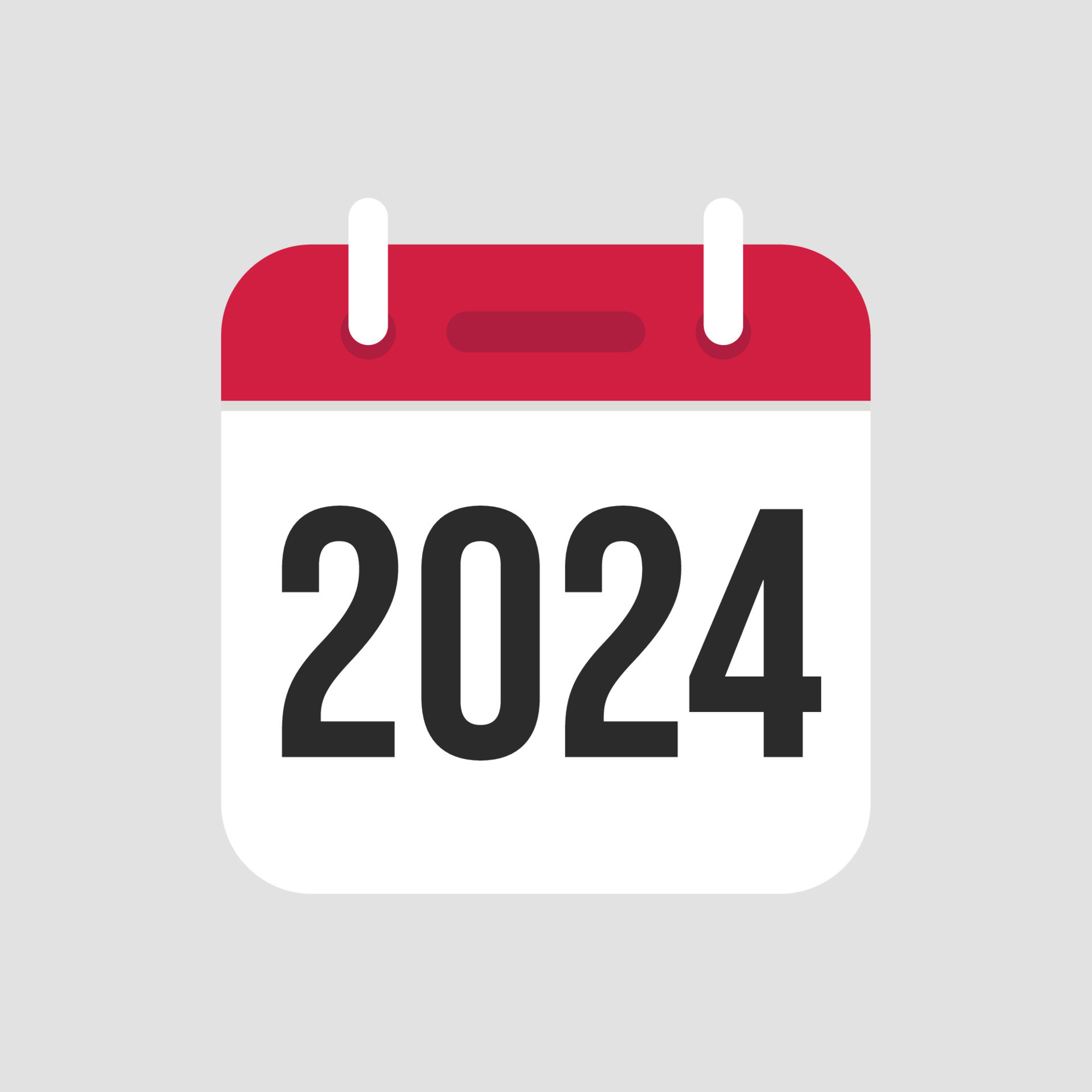 2024 Calendar Icon Symbol Vector 
