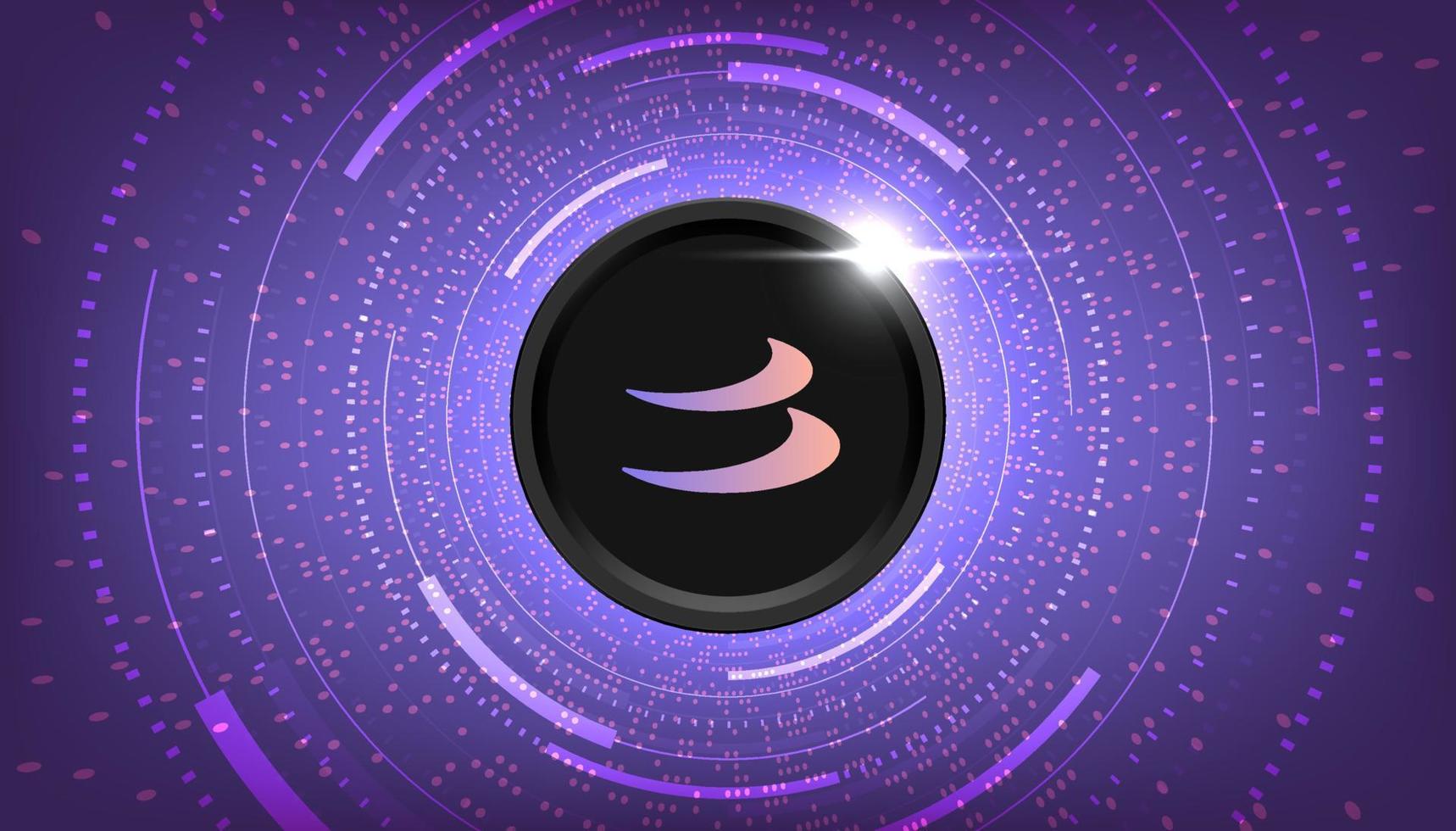 Beta Finance BETA coin cryptocurrency concept banner background. vector