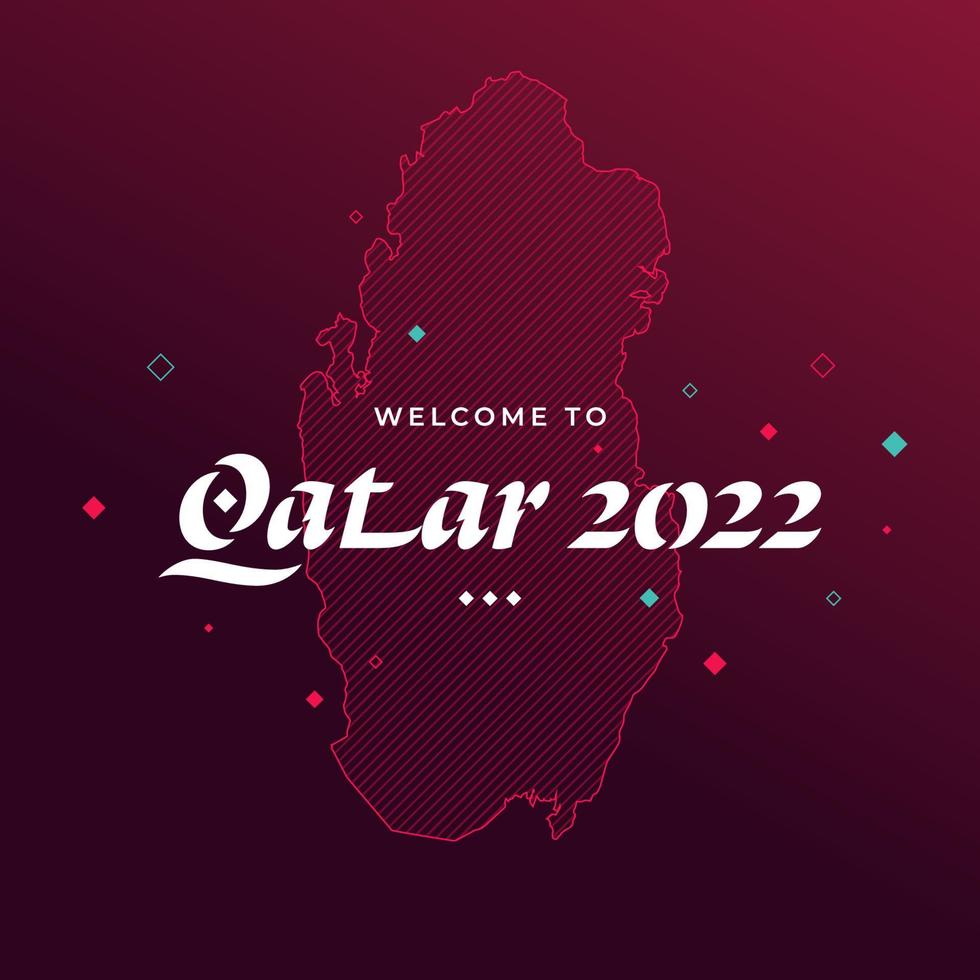 Welcome to Qatar 2022 banner. vector