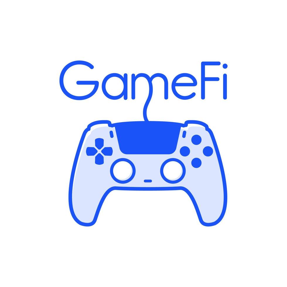GameFi technology icon symbol. Blockchain game. Video game on blockchain technology. vector