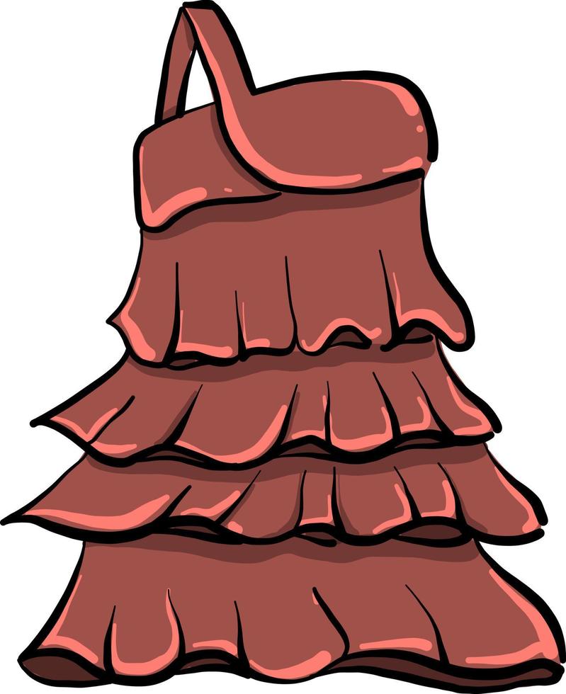 Dress for dancing, illustration, vector on white background