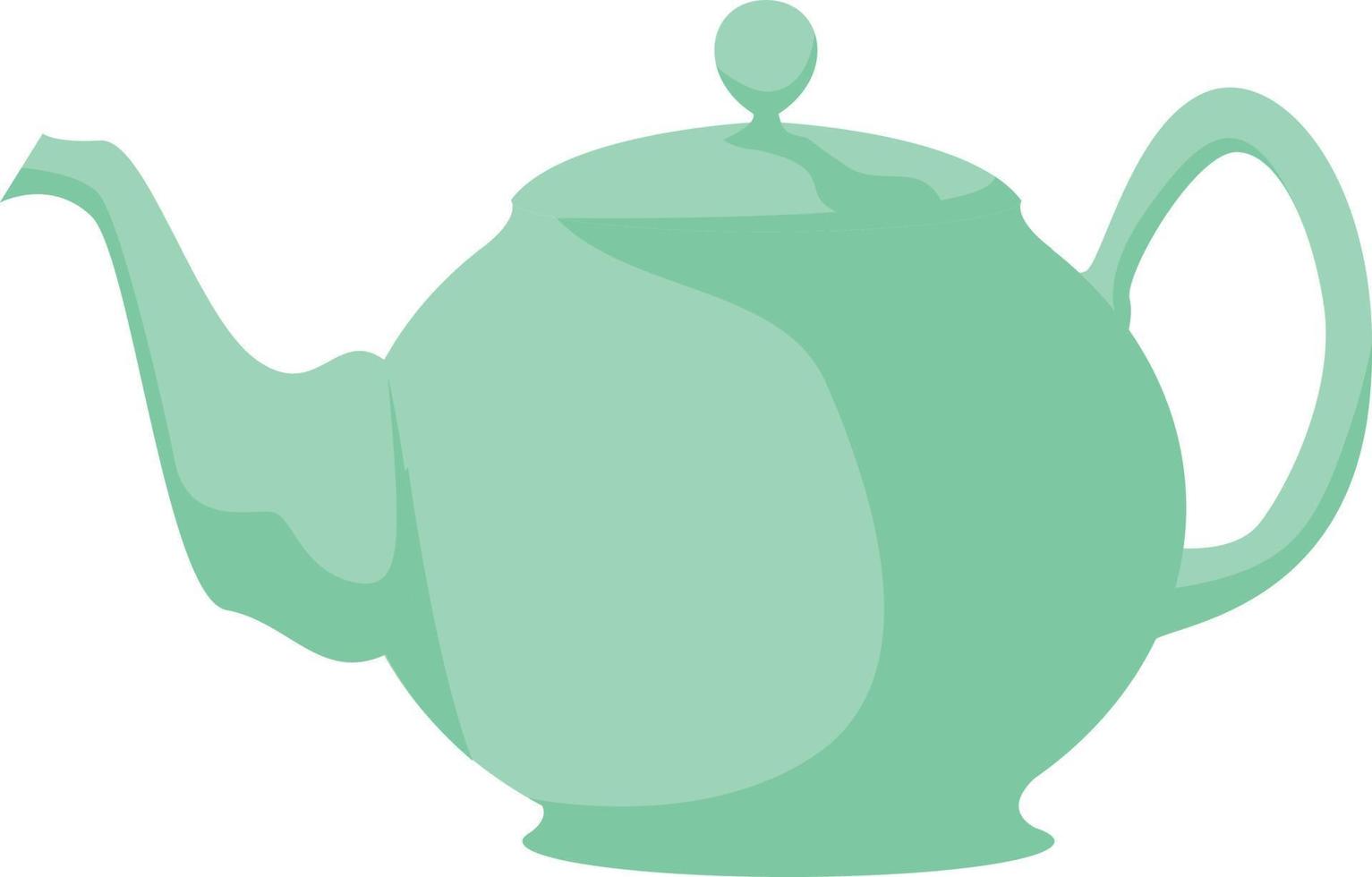 Teapot, illustration, vector on white background.