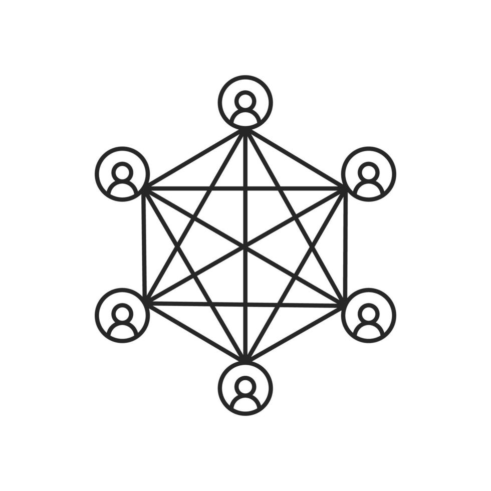 Web 3.0 or Web3 is the third generation of the World Wide Web. People Connection concept. vector