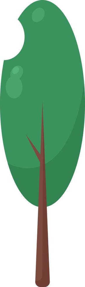 Tall tree, illustration, vector on white background