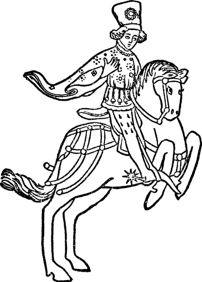 Squire, vintage illustration vector