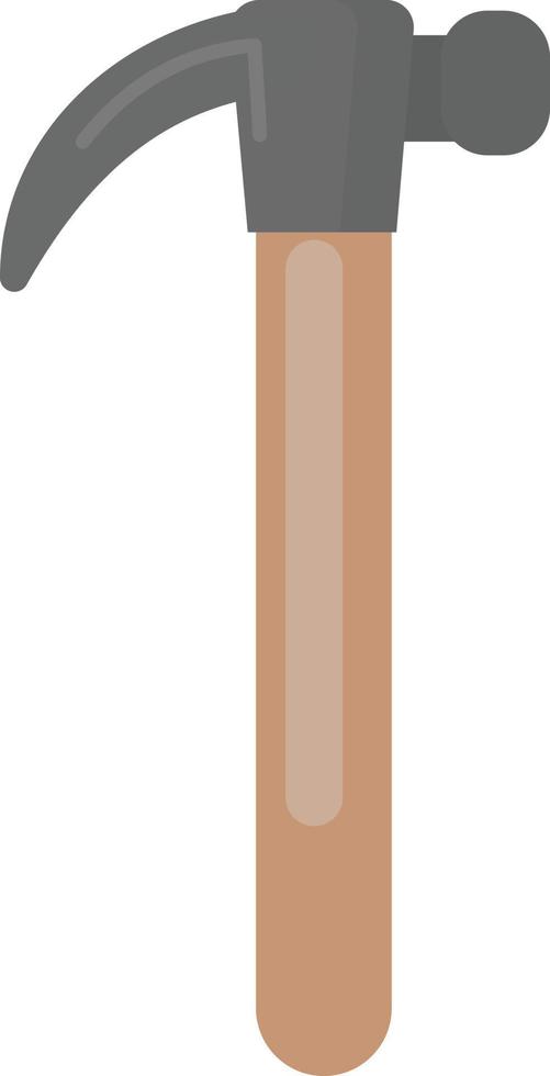 Hammer, illustration, vector on white background.