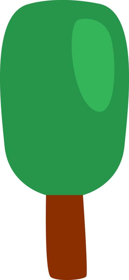 Árbol verde del parque, ilustración, vector sobre fondo blanco.