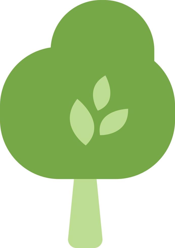 árbol verde, ilustración, vector sobre fondo blanco.