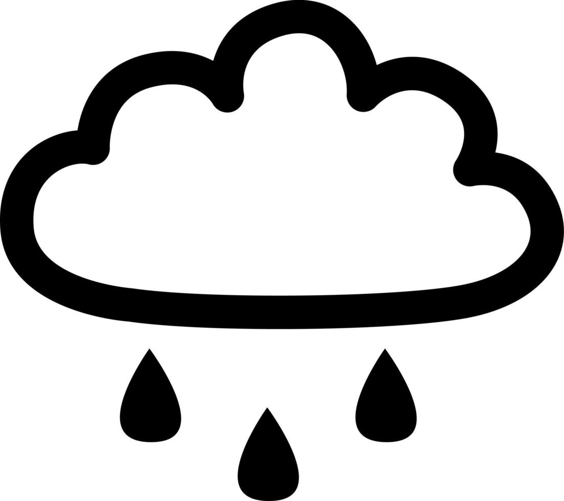 Rainy cloud, illustration, vector on a white background