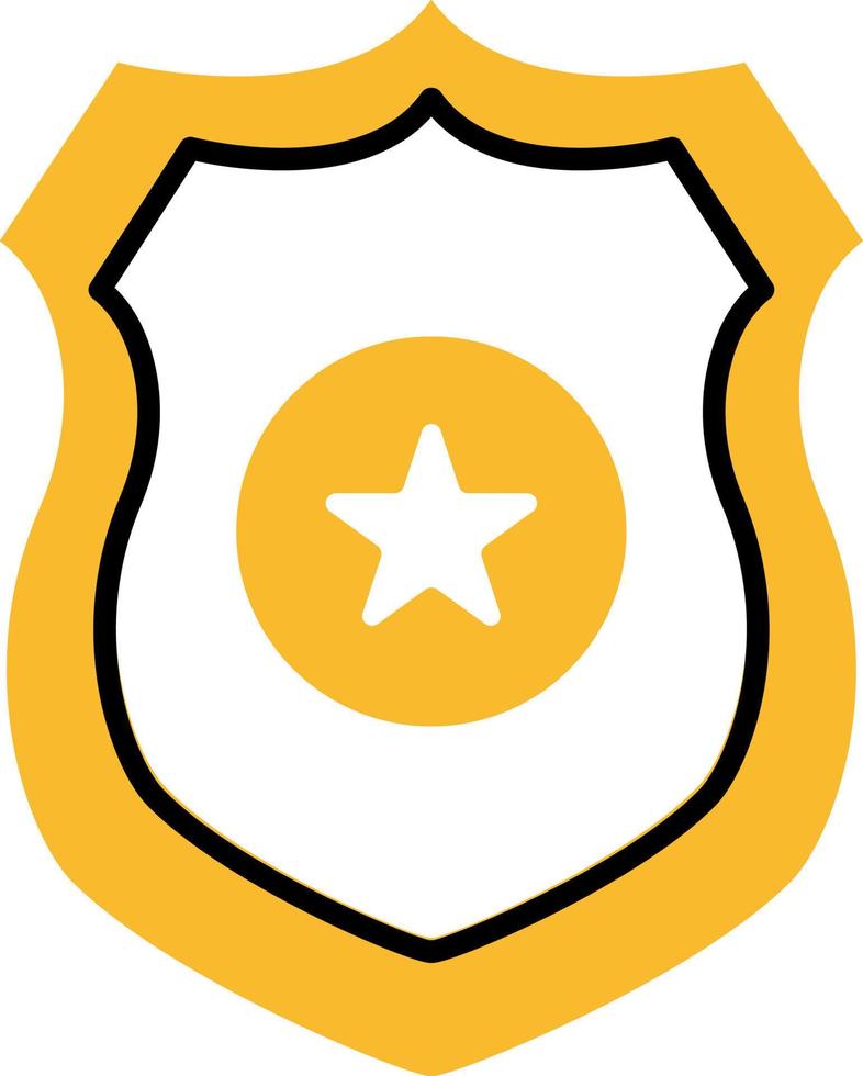 Police badge sign , illustration, vector on a white background.