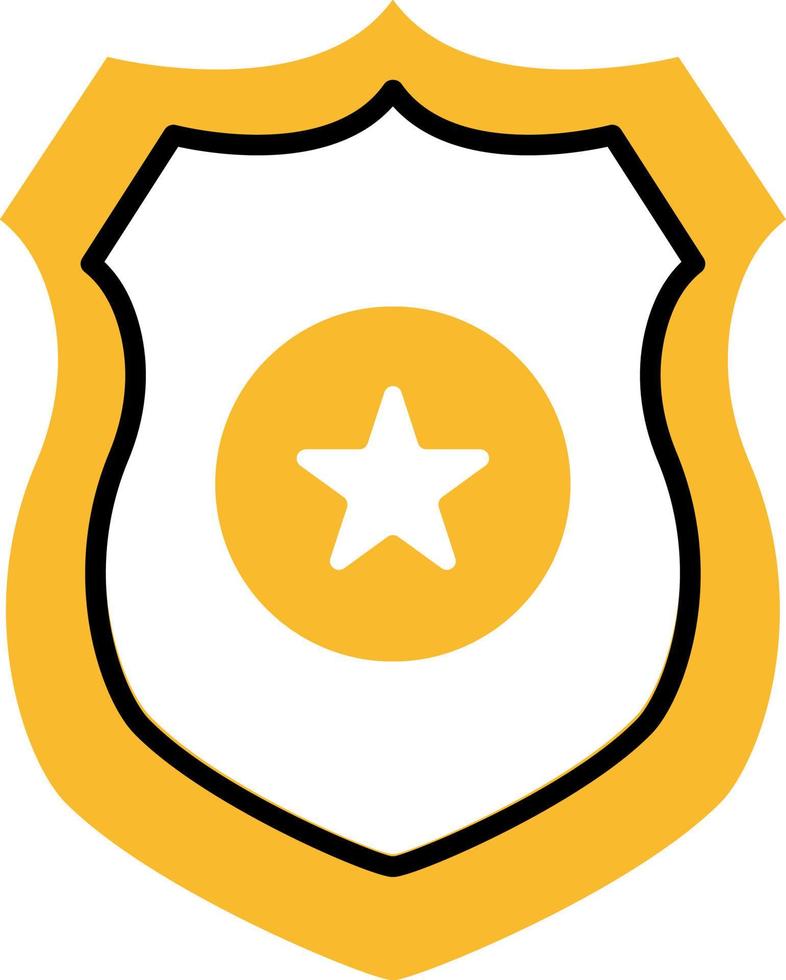 signo de placa de policía, ilustración, vector sobre fondo blanco.