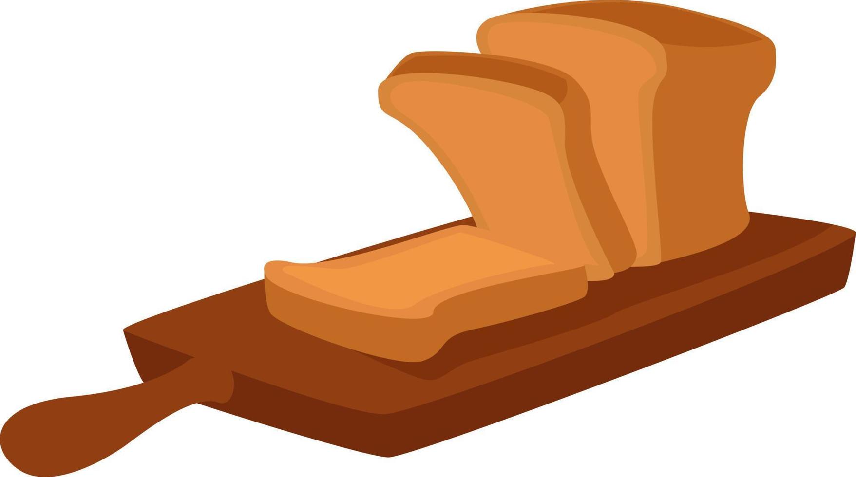 Sliced bread, illustration, vector on white background